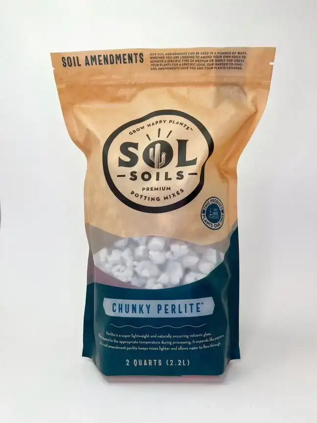 A bag of Sol Soils chunky perlite